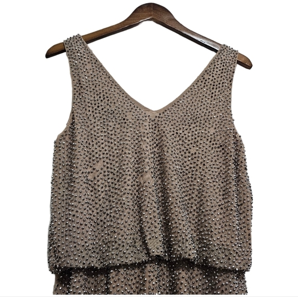 Y2K Cache beaded mesh sleeveless party cocktail evening lined mini dress 6 - Picture 8 of 16